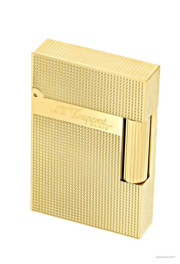 S.T. Dupont LINE 2 SMALL MICRO DIAMOND HEAD LIGHTER GOLD C18692 - Lighter a