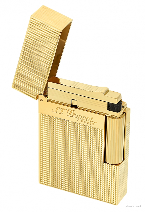 S.T. Dupont LINE 2 SMALL MICRO DIAMOND HEAD LIGHTER GOLD C18692 - Lighter d