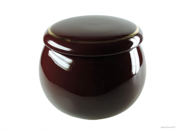 Tobacco Jar Palla Dark Brown D165 - Ceramic - 002 a