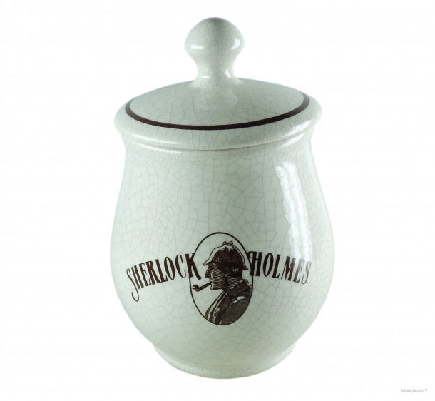 Vaso Porta Tabacco Sherlock Holmes  Craquelé DSH3M - Ceramica - a